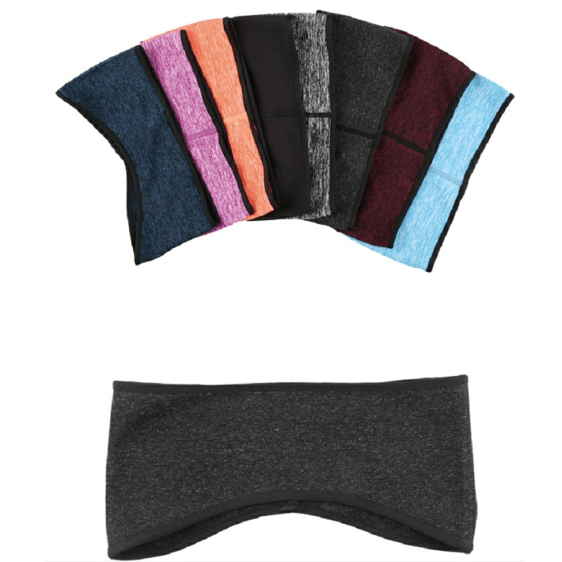 Warm Elastic Windproof Sports Headband in multiple colors, perfect for cycling; unisex, one-size fits all headwear to block wind and trap heat.